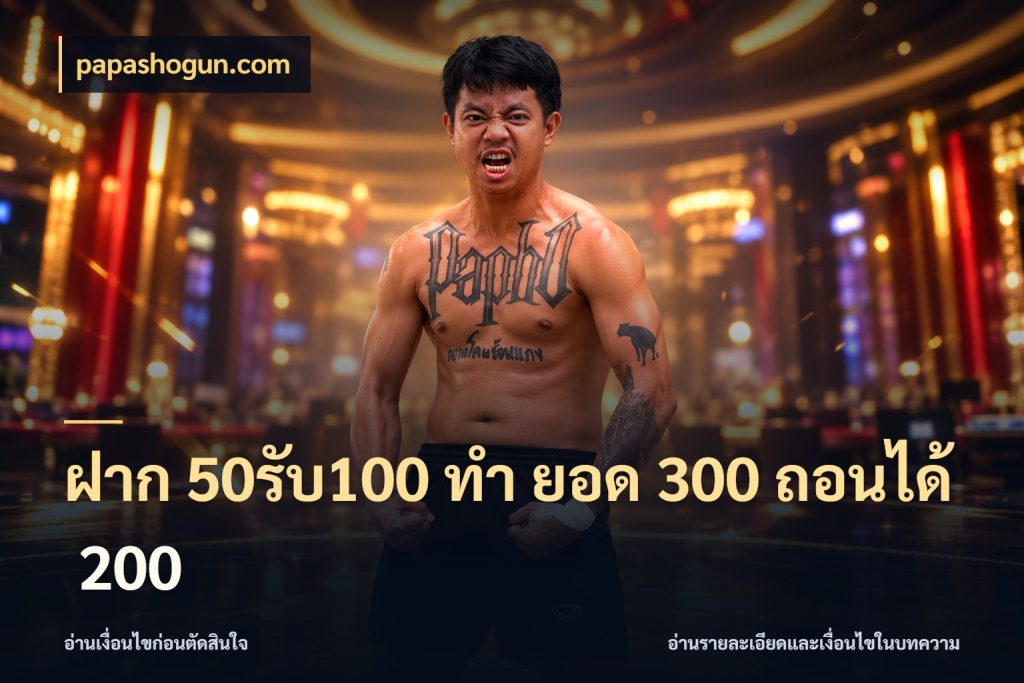 ฝาก 50รับ100 ทํา ยอด 300 ถอนได้ 200 สนุกกับตัวเลือกโปรในสไตล์ของคุณ กับ papashogun.com