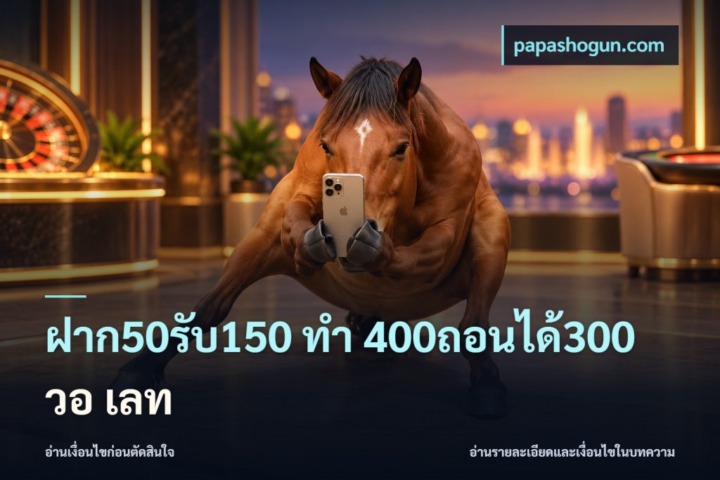 ฝาก50รับ150 ทํา 400ถอนได้300 วอ เลท