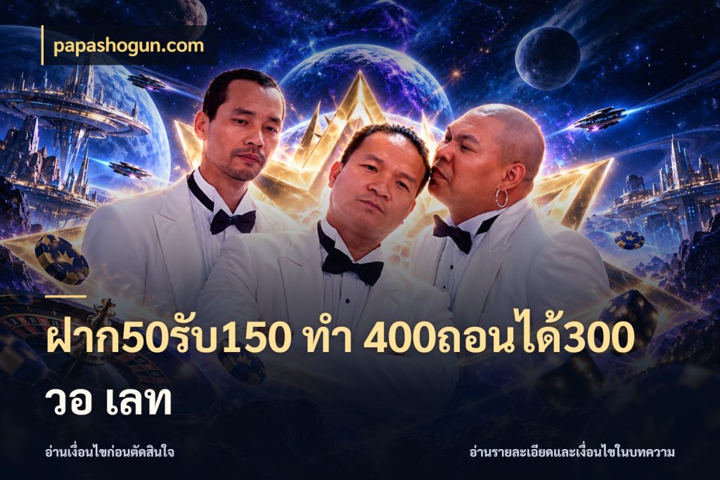 ฝาก50รับ150 ทํา 400ถอนได้300 วอ เลท papashogun.com จุดเด่นของเครดิตที่คนชอบเกมอยากรู้