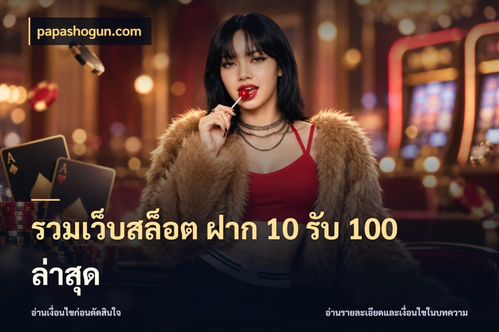รวมเว็บสล็อต ฝาก 10 รับ 100 ล่าสุด สีสันของโปรฝากและยอดรับ สไตล์ papashogun.com