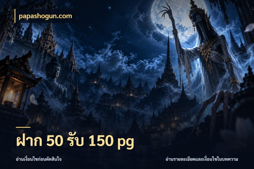 ฝาก 50 รับ 150 pg เปิดมุมโปรให้เข้ากับเกมแนวโปรด ในมุม papashogun.com
