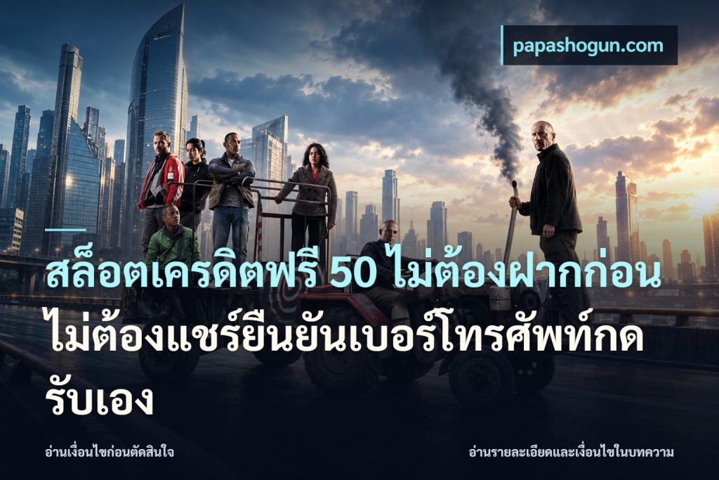 สล็อตเครดิตฟรี 50 ไม่ต้องฝากก่อนไม่ต้องแชร์ยืนยันเบอร์โทรศัพท์กดรับเอง