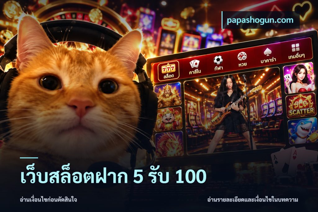 เว็บสล็อตฝาก 5 รับ 100
