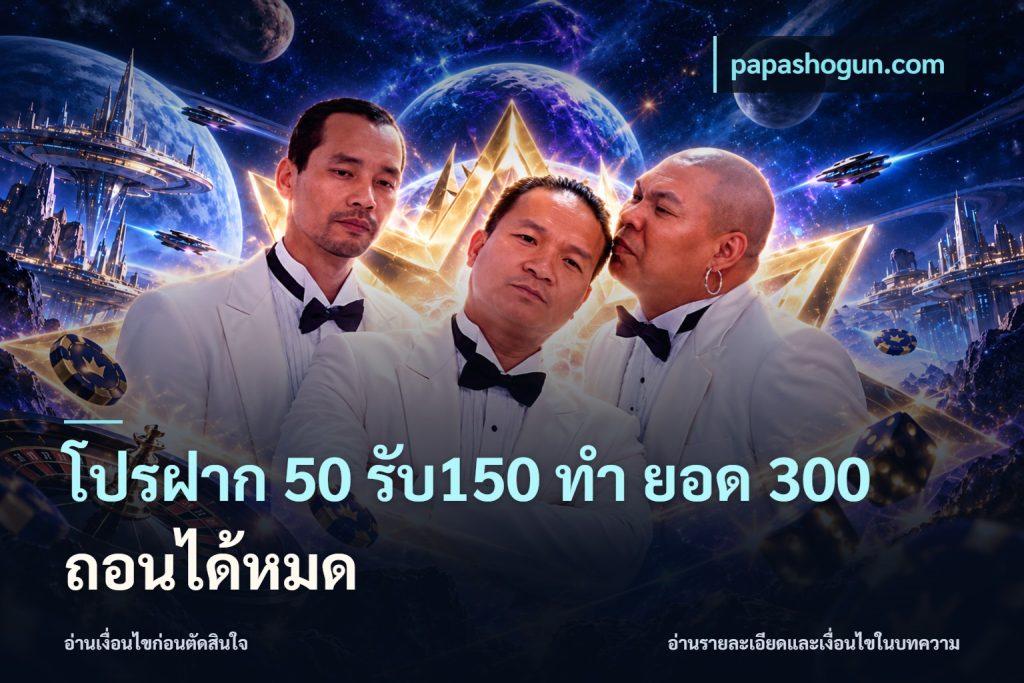 โปรฝาก 50 รับ150 ทํา ยอด 300 ถอนได้หมด