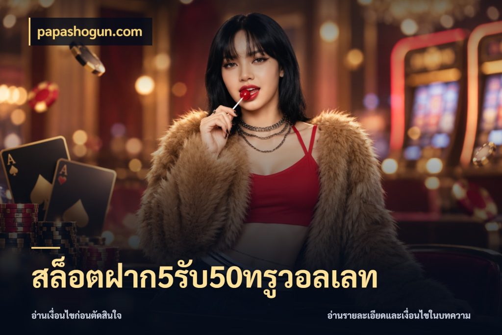 สล็อตฝาก5รับ50ทรูวอลเลท รูปแบบโบนัสกับสิทธิ์ของสายเกม ในมุม papashogun.com