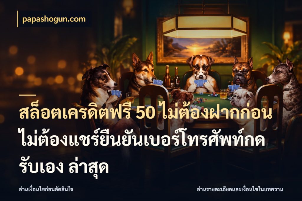 สล็อตเครดิตฟรี 50 ไม่ต้องฝากก่อนไม่ต้องแชร์ยืนยันเบอร์โทรศัพท์กดรับเอง ล่าสุด ชนิดเครดิตกับสิทธิ์ที่คุณอยากรู้ สไตล์ papashogun.com