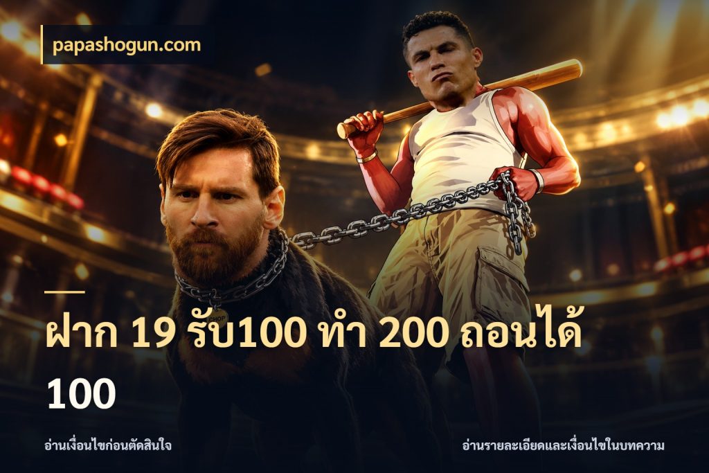 ฝาก 19 รับ100 ทำ 200 ถอนได้ 100 papashogun.com รูปแบบโบนัสกับสิทธิ์ของสายเกม