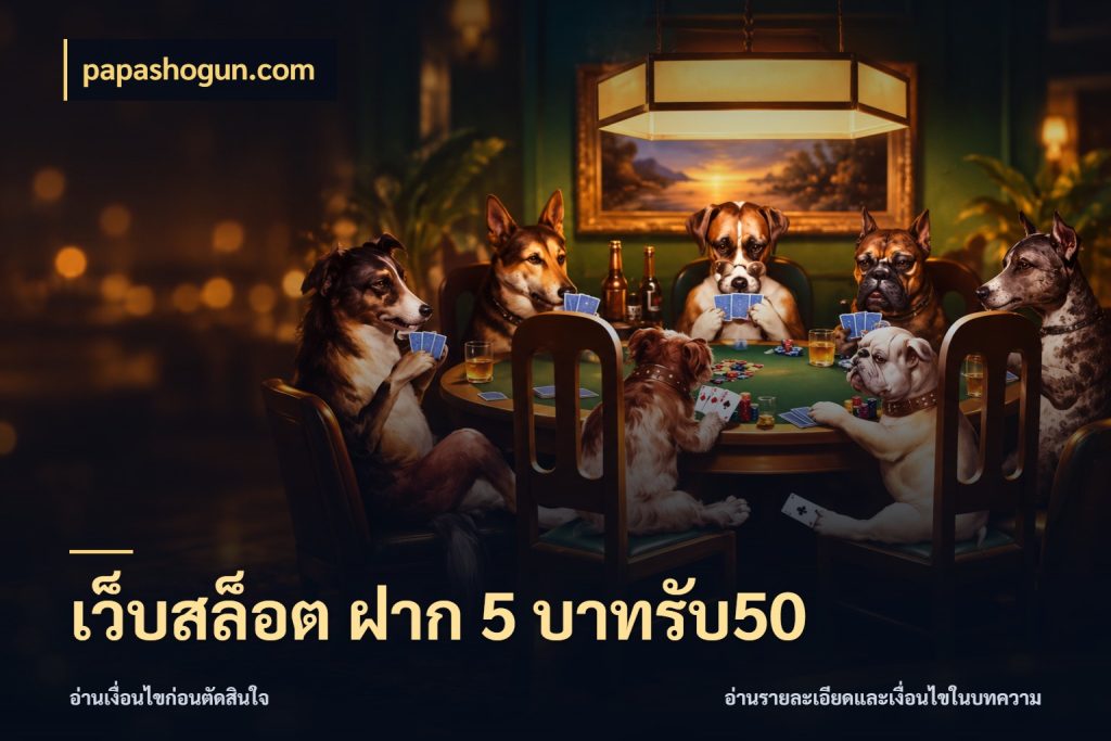 เว็บสล็อต ฝาก 5 บาทรับ50 papashogun.com ยอดฝากและยอดรับในมุมของคนชอบลุ้น