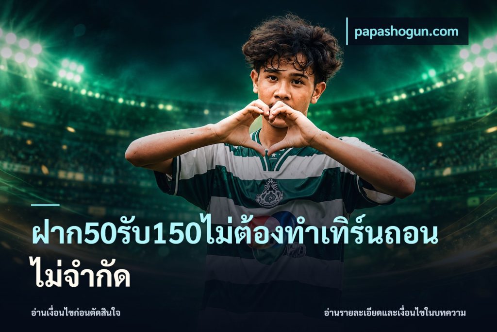 ฝาก50รับ150ไม่ต้องทําเทิร์นถอนไม่จํากัด