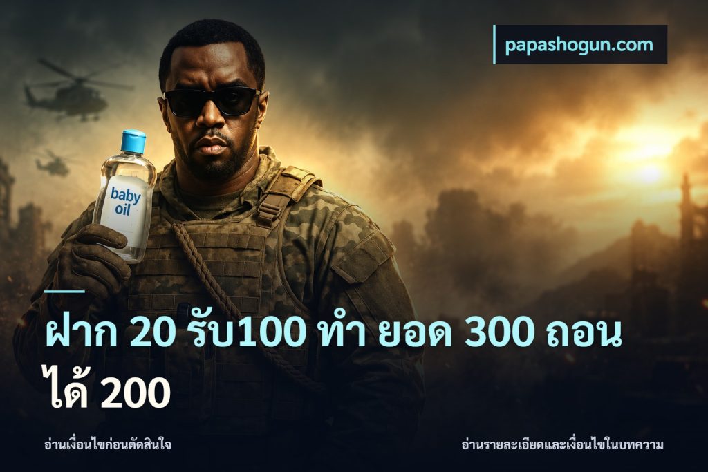 ฝาก 20 รับ100 ทํา ยอด 300 ถอนได้ 200