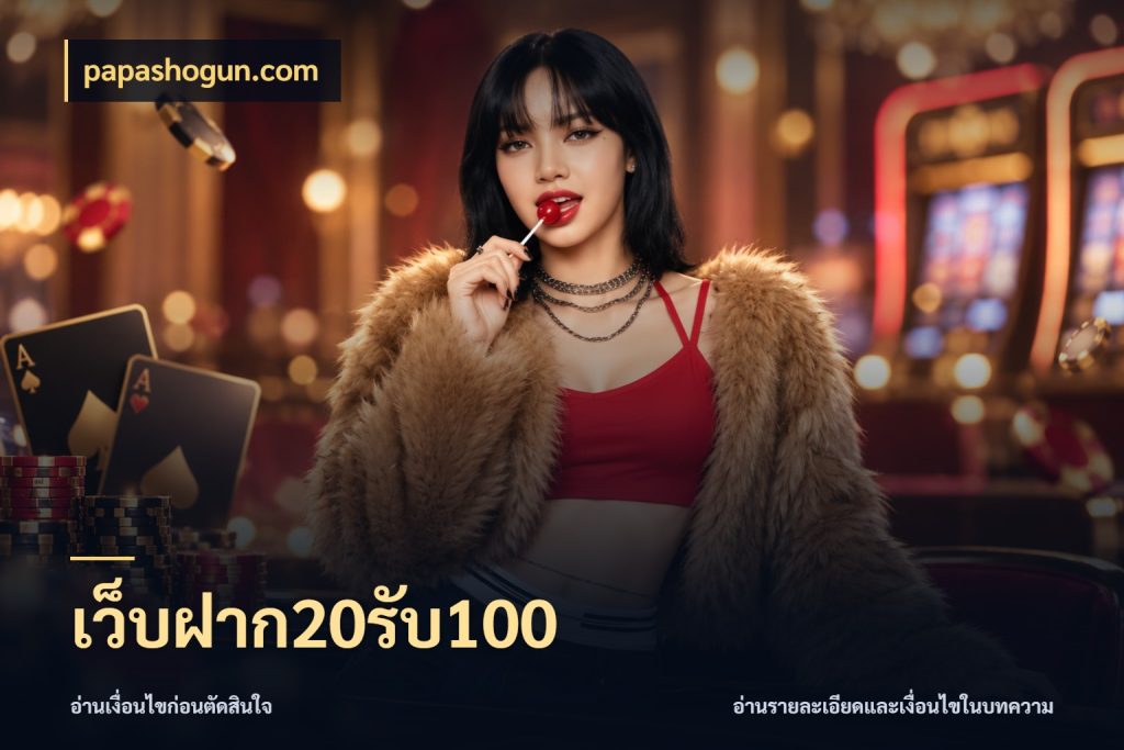 เว็บฝาก20รับ100 เครดิตกับรูปแบบโปรที่ตรงใจ ในมุม papashogun.com