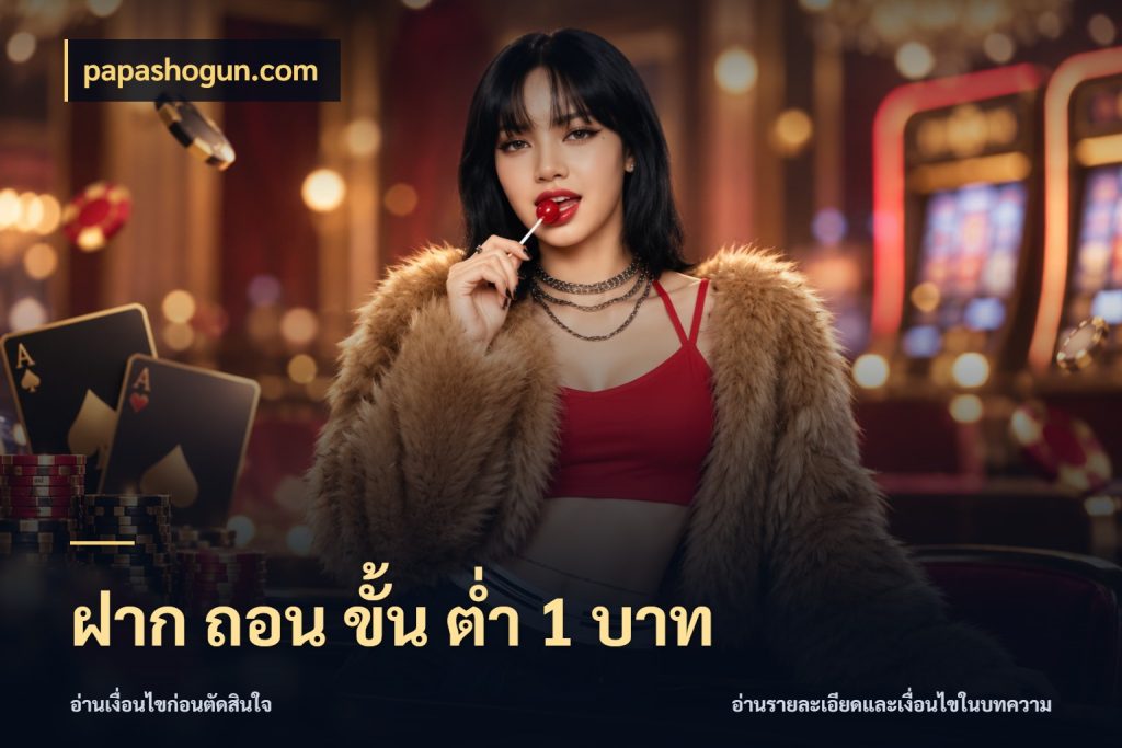 ฝาก ถอน ขั้น ต่ำ 1 บาท papashogun.com จำนวนเริ่มต้นกับรายละเอียดที่สายเกมสนใจ