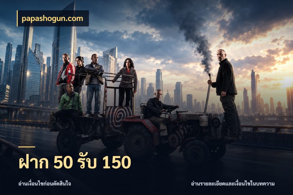 ฝาก 50 รับ 150 สีสันของโปรฝากและยอดรับ ในมุม papashogun.com