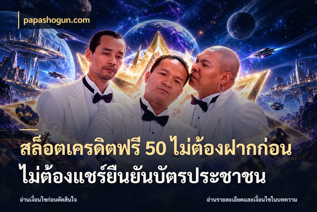 สล็อตเครดิตฟรี 50 ไม่ต้องฝากก่อนไม่ต้องแชร์ยืนยันบัตรประชาชน papashogun.com จากชื่อเครดิตฟรีสู่ความสนุกที่เข้าใจได้