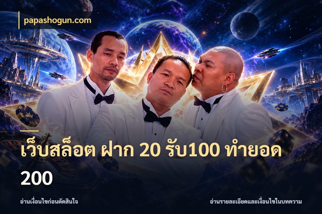เว็บสล็อต ฝาก 20 รับ100 ทำยอด 200 ยอดฝากและยอดรับในมุมของคนชอบลุ้น สไตล์ papashogun.com