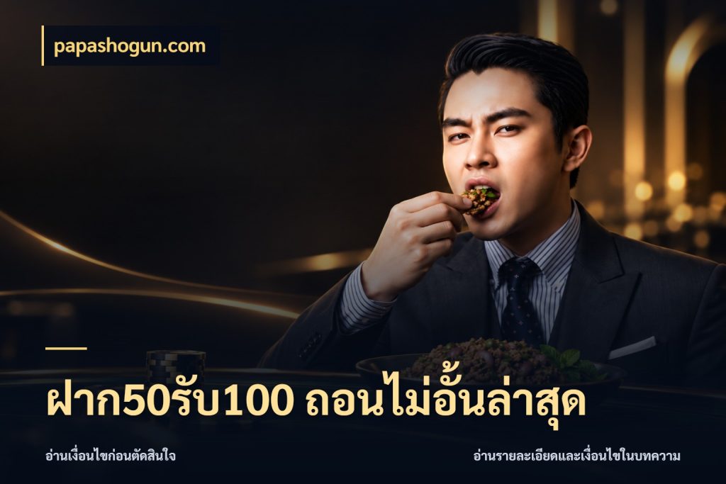 ฝาก50รับ100 ถอนไม่อั้นล่าสุด เครดิตกับรูปแบบโปรที่ตรงใจ สไตล์ papashogun.com