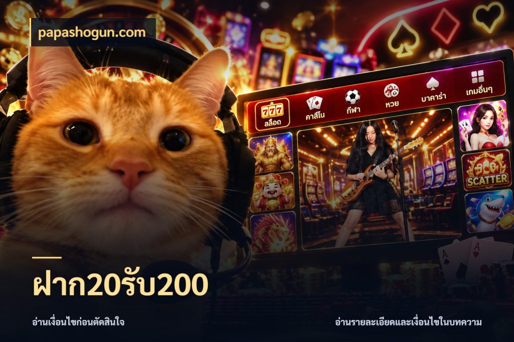 ฝาก20รับ200 โปรยอดรับที่สายเกมสนใจ สไตล์ papashogun.com