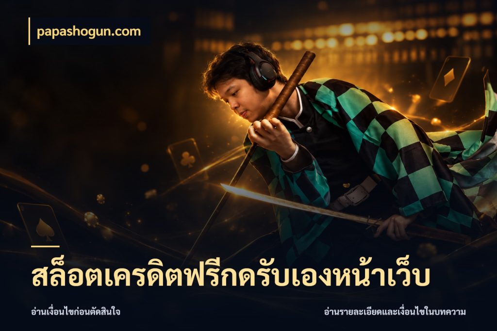 สล็อตเครดิตฟรีกดรับเองหน้าเว็บ เครดิตฟรีในมุมที่สายโบนัสสนใจ ในมุม papashogun.com