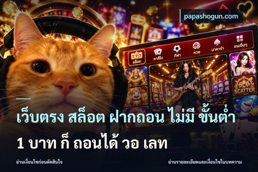 เว็บตรง สล็อต ฝากถอน ไม่มี ขั้นต่ำ 1 บาท ก็ ถอนได้ วอ เลท