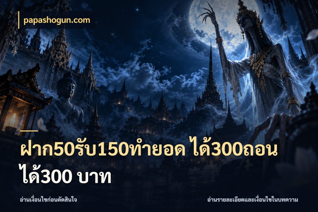 ฝาก50รับ150ทํายอด ได้300ถอนได้300 บาท สายโบนัสเลือกจังหวะสนุกได้อย่างไร กับ papashogun.com