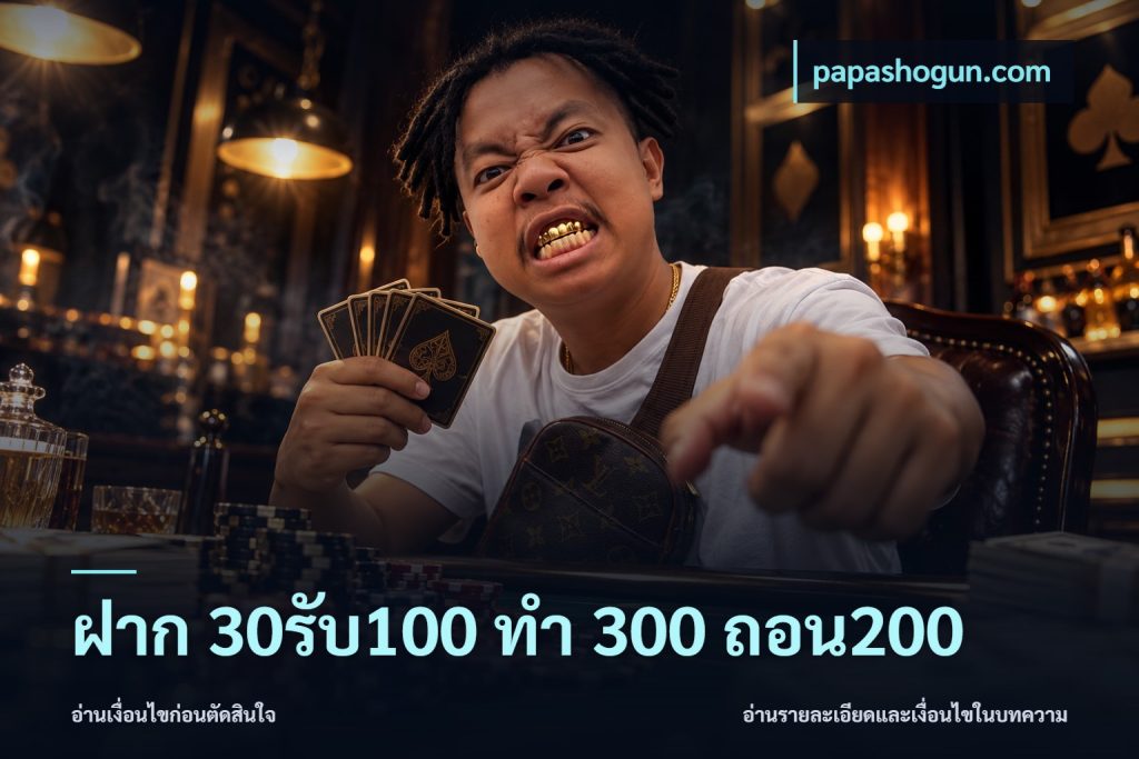 ฝาก 30รับ100 ทํา 300 ถอน200