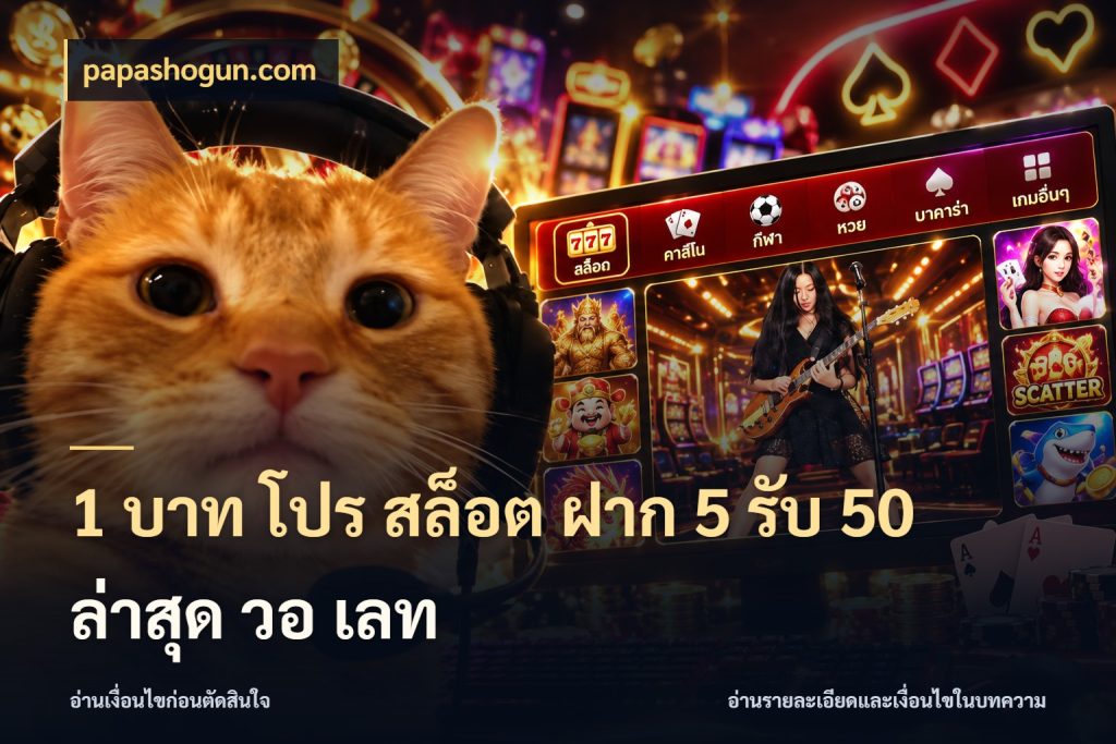 1 บาท โปร สล็อต ฝาก 5 รับ 50 ล่าสุด วอ เลท เปิดมุมโปรให้เข้ากับเกมแนวโปรด สไตล์ papashogun.com