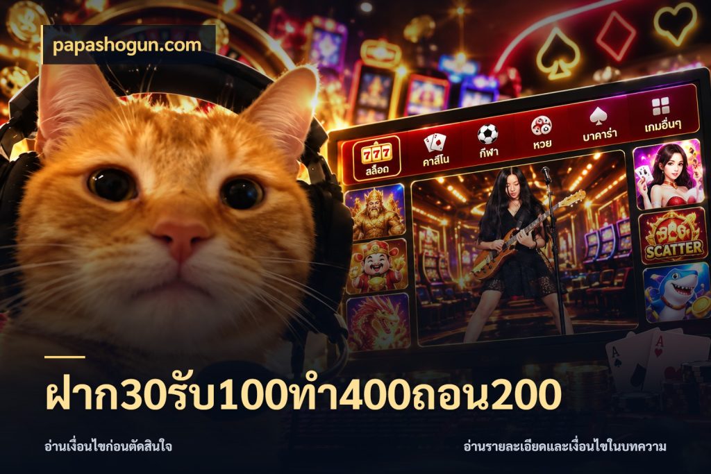 ฝาก30รับ100ทํา400ถอน200 papashogun.com โปรกับเกมที่ชอบเลือกให้ตรงสไตล์