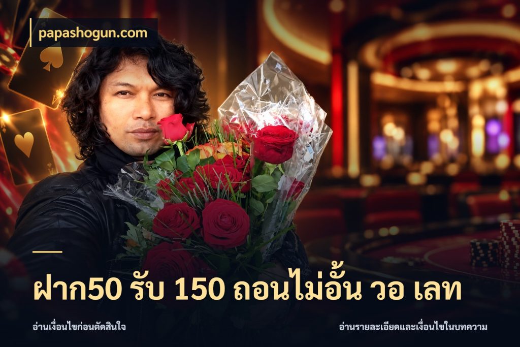 ฝาก50 รับ 150 ถอนไม่อั้น วอ เลท papashogun.com เครดิตกับรูปแบบโปรที่ตรงใจ