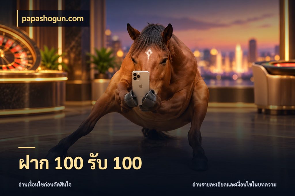 ฝาก 100 รับ 100 papashogun.com สนุกกับตัวเลือกโปรในสไตล์ของคุณ