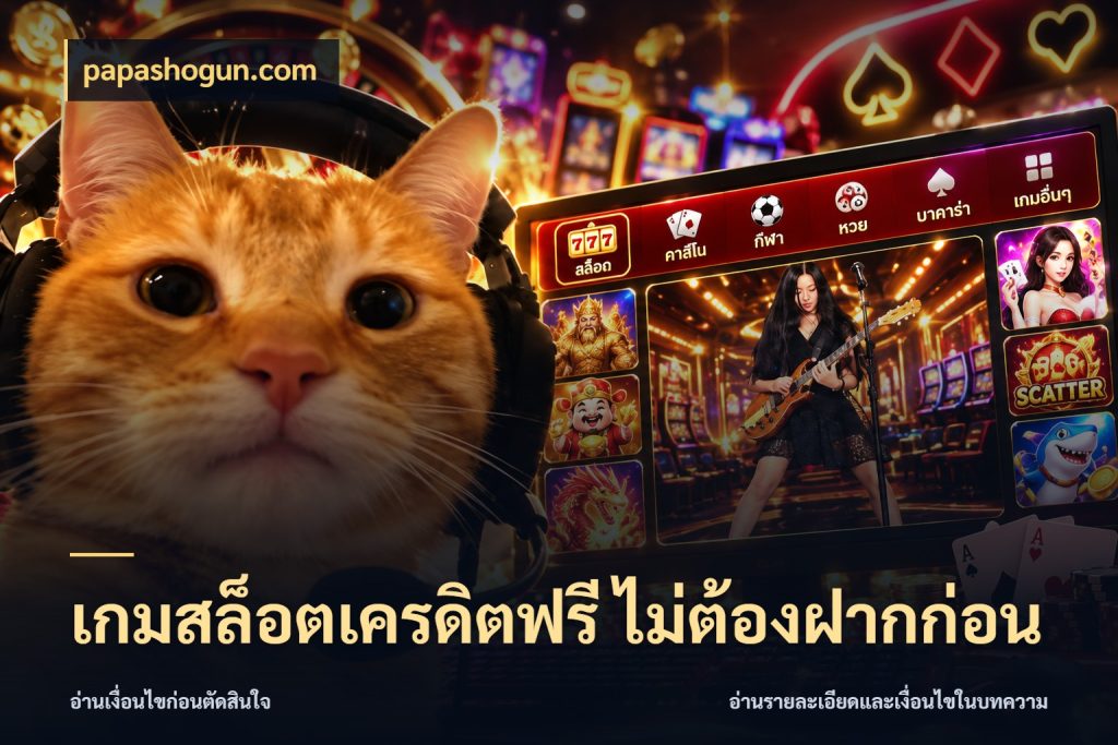 เกมสล็อตเครดิตฟรี ไม่ต้องฝากก่อน papashogun.com เครดิตฟรีกับจังหวะลุ้นที่คุณเลือก