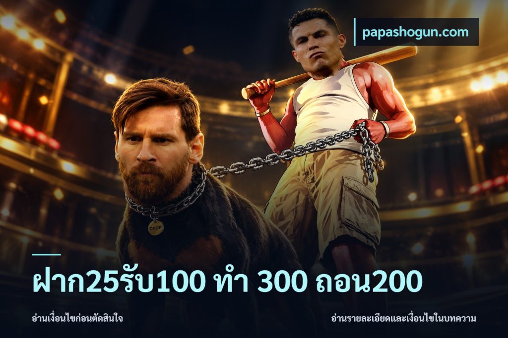 ฝาก25รับ100 ทํา 300 ถอน200