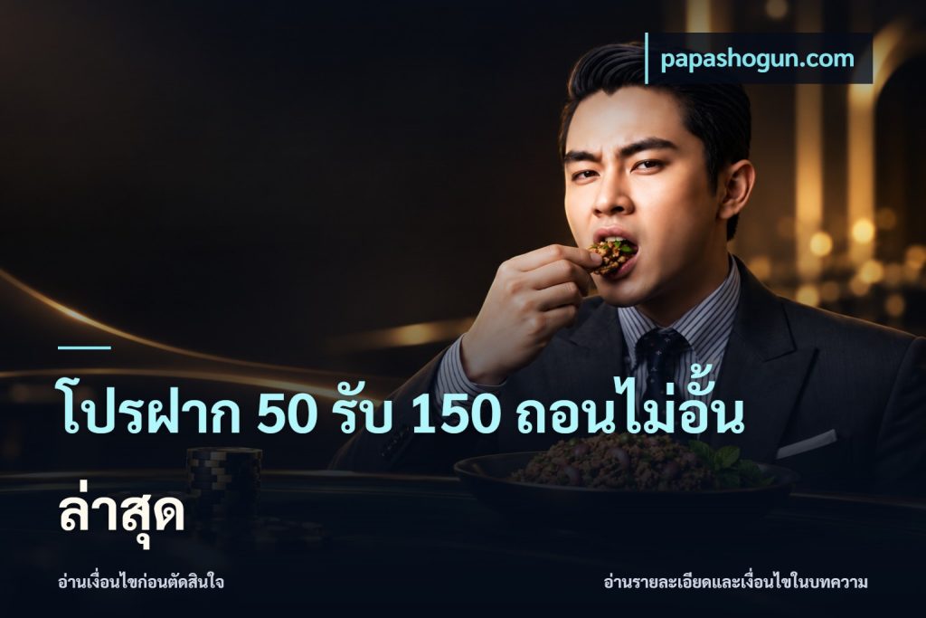 โปรฝาก 50 รับ 150 ถอนไม่อั้นล่าสุด