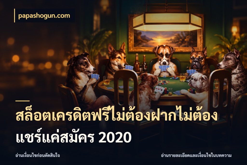 สล็อตเครดิตฟรีไม่ต้องฝากไม่ต้องแชร์แค่สมัคร 2020 papashogun.com เปิดประเด็นเครดิตฟรีสำหรับคนชอบลุ้น