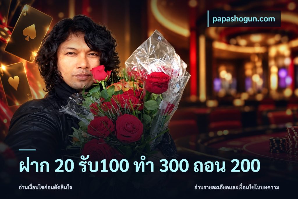 ฝาก 20 รับ100 ทํา 300 ถอน 200
