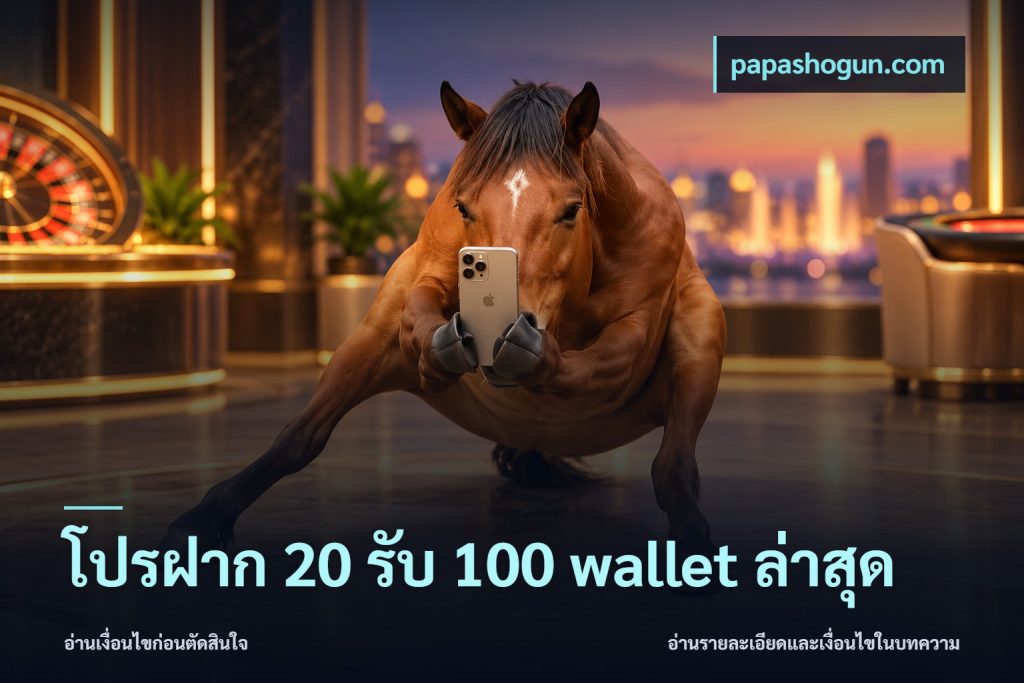 โปรฝาก 20 รับ 100 wallet ล่าสุด