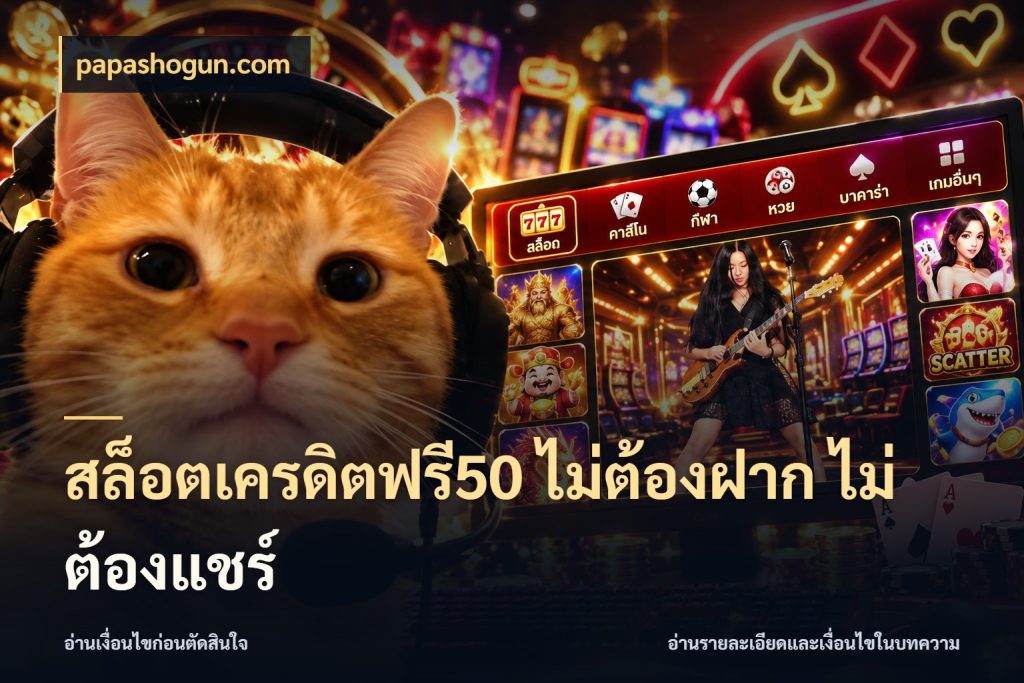 สล็อตเครดิตฟรี50 ไม่ต้องฝาก ไม่ต้องแชร์ จากชื่อเครดิตฟรีสู่ความสนุกที่เข้าใจได้ ในมุม papashogun.com