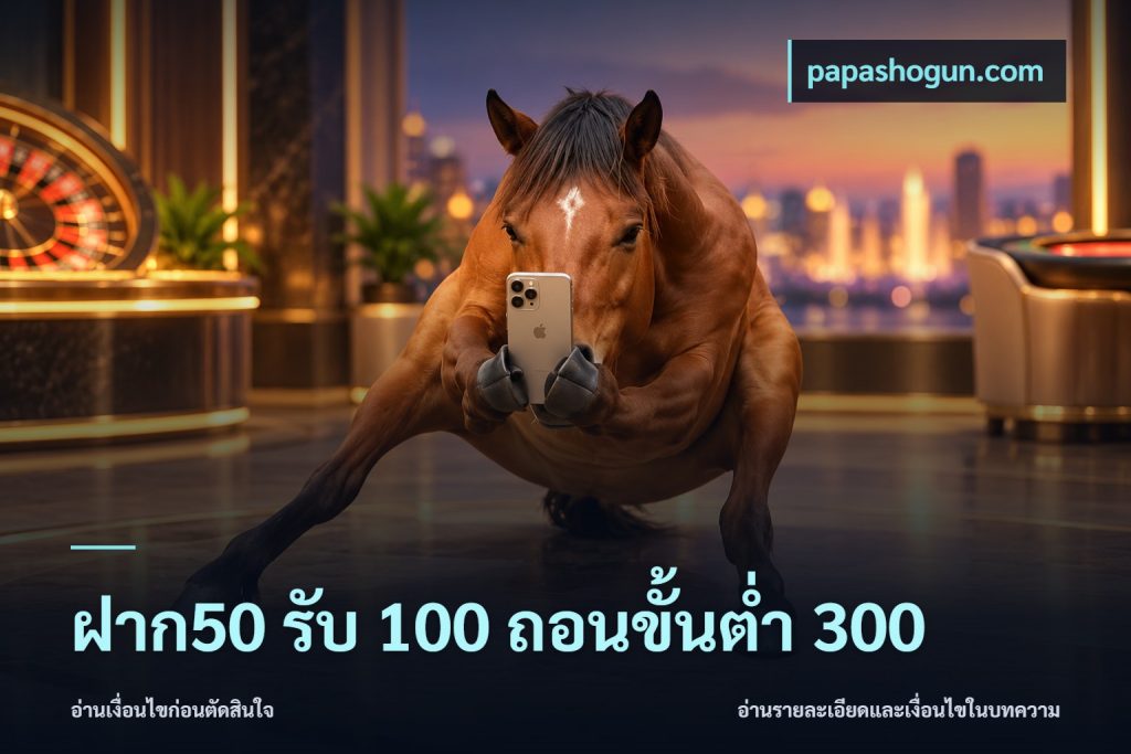ฝาก50 รับ 100 ถอนขั้นต่ํา 300