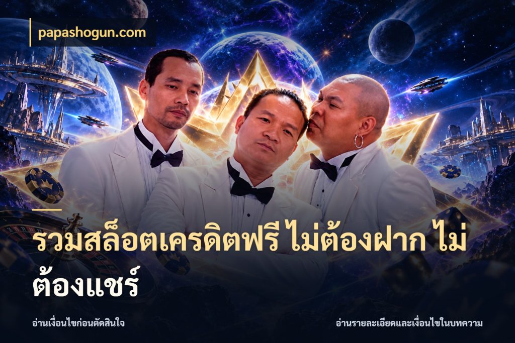รวมสล็อตเครดิตฟรี ไม่ต้องฝาก ไม่ต้องแชร์ เครดิตฟรีในมุมที่สายโบนัสสนใจ ในมุม papashogun.com