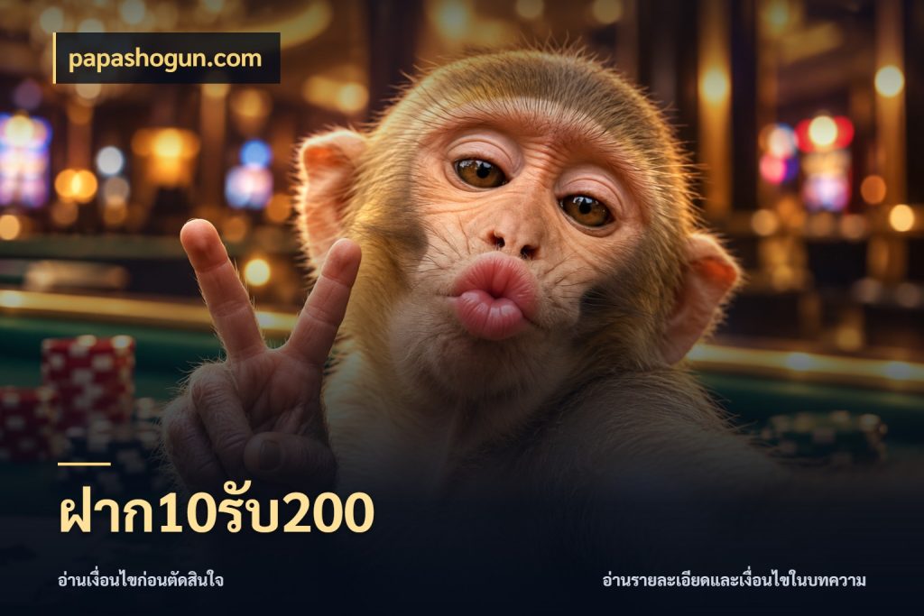 ฝาก10รับ200 สีสันของโปรฝากและยอดรับ ในมุม papashogun.com