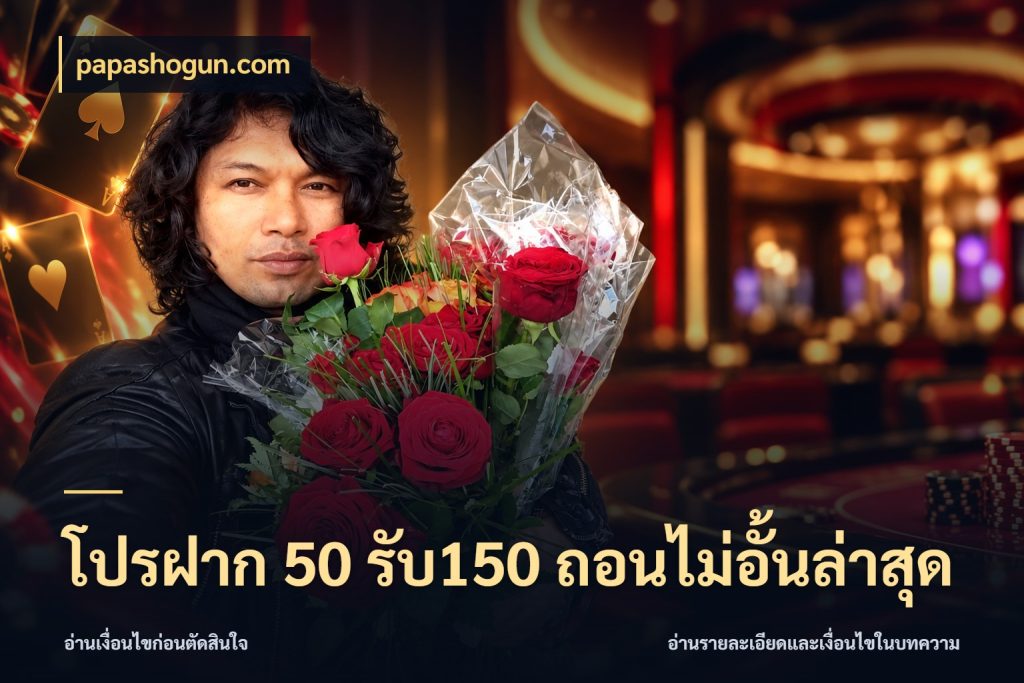 โปรฝาก 50 รับ150 ถอนไม่อั้นล่าสุด เปิดมุมโปรให้เข้ากับเกมแนวโปรด ในมุม papashogun.com