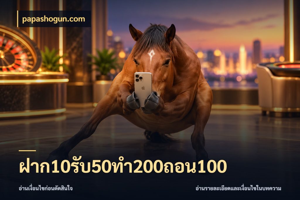 ฝาก10รับ50ทํา200ถอน100 เปิดมุมโปรให้เข้ากับเกมแนวโปรด กับ papashogun.com