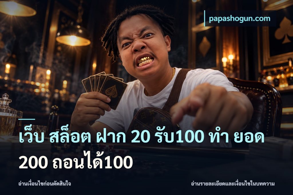 เว็บ สล็อต ฝาก 20 รับ100 ทํา ยอด 200 ถอนได้100