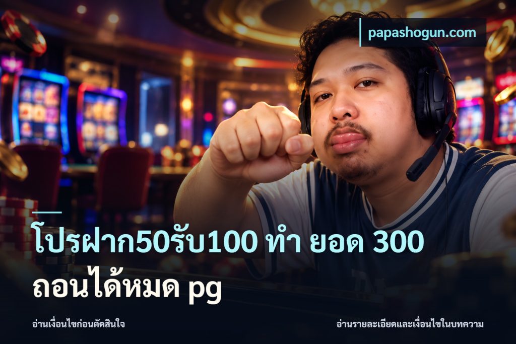 โปรฝาก50รับ100 ทํา ยอด 300 ถอนได้หมด pg