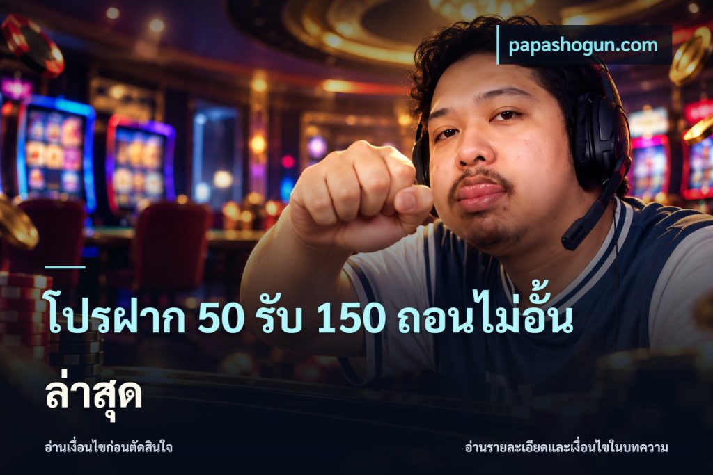 โปรฝาก 50 รับ 150 ถอนไม่อั้น ล่าสุด