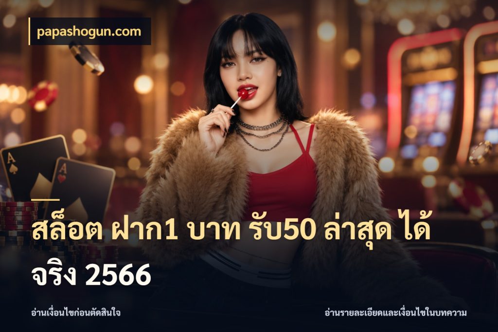 สล็อต ฝาก1 บาท รับ50 ล่าสุด ได้ จริง 2566 รูปแบบโบนัสกับสิทธิ์ของสายเกม กับ papashogun.com