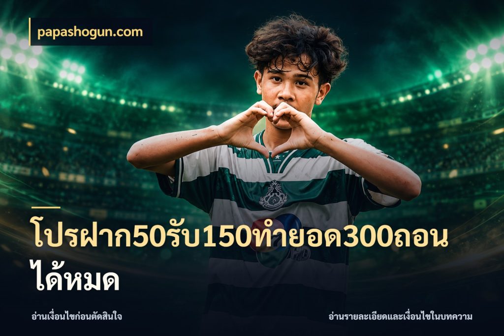โปรฝาก50รับ150ทํายอด300ถอนได้หมด รูปแบบโบนัสกับสิทธิ์ของสายเกม ในมุม papashogun.com