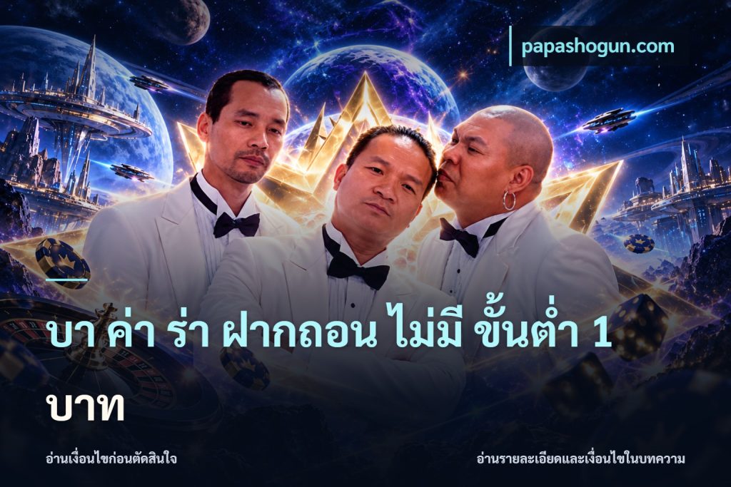 บา ค่า ร่า ฝากถอน ไม่มี ขั้นต่ำ 1 บาท