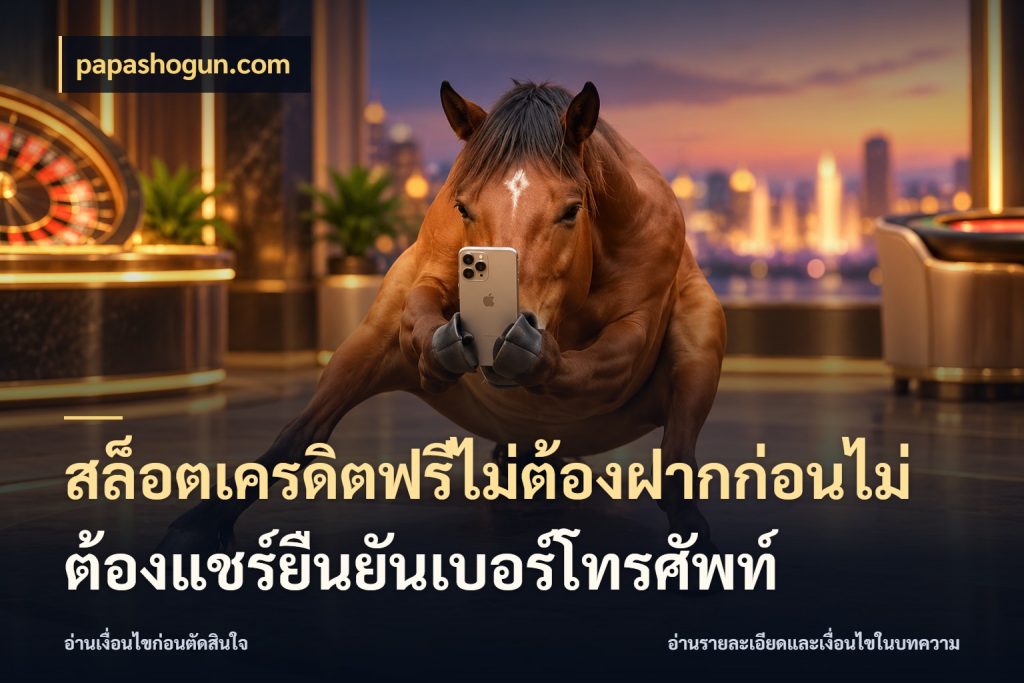 สล็อตเครดิตฟรีไม่ต้องฝากก่อนไม่ต้องแชร์ยืนยันเบอร์โทรศัพท์ เครดิตแต่ละรูปแบบมีมุมไหนให้ดู กับ papashogun.com