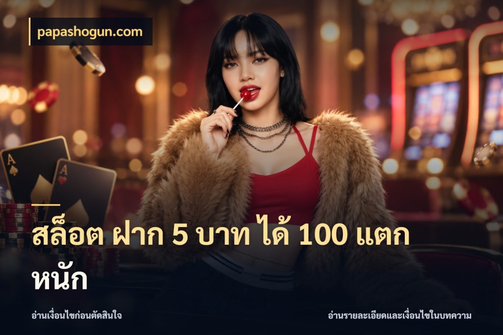 สล็อต ฝาก 5 บาท ได้ 100 แตก หนัก จับประเด็นยอดรับก่อนเลือกความสนุก ในมุม papashogun.com