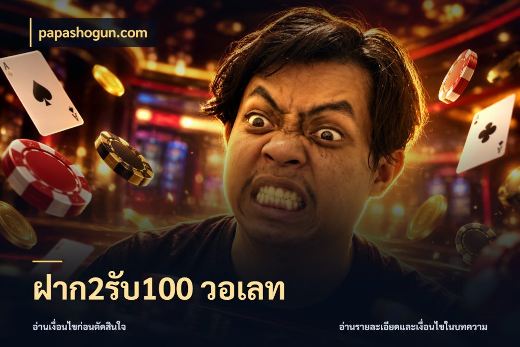 ฝาก2รับ100 วอเลท papashogun.com รูปแบบโบนัสกับสิทธิ์ของสายเกม